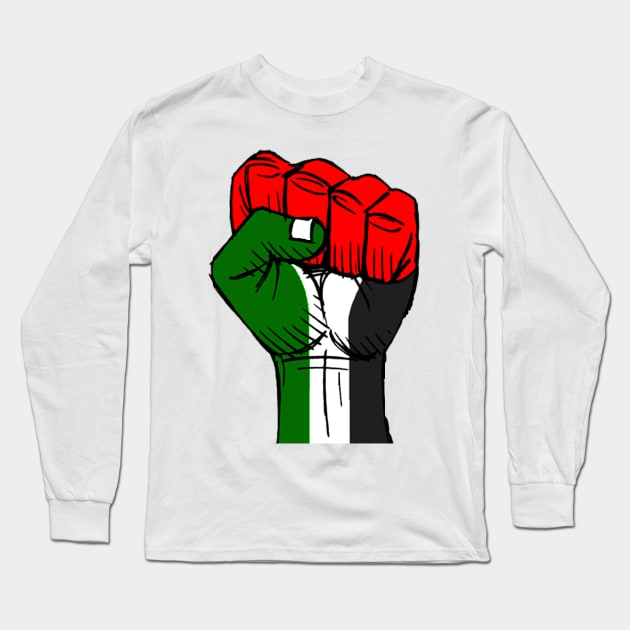 Palestinian Power Fist Long Sleeve T-Shirt by Tainted